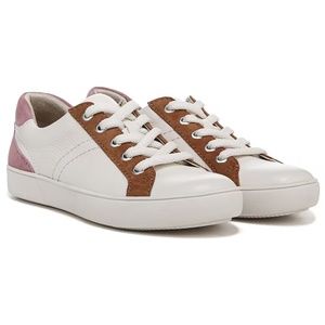 NWOT Naturalizer Morrison Sneaker, Satin/Pearl/Beige Leather, 11M